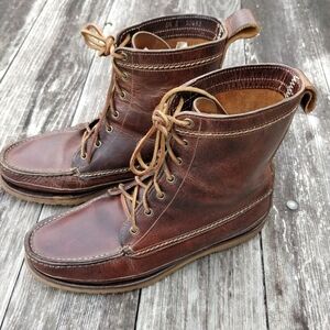 Red Wing x J Crew Wabasha 4592 Moc Toe High Top Boots Size 8.5